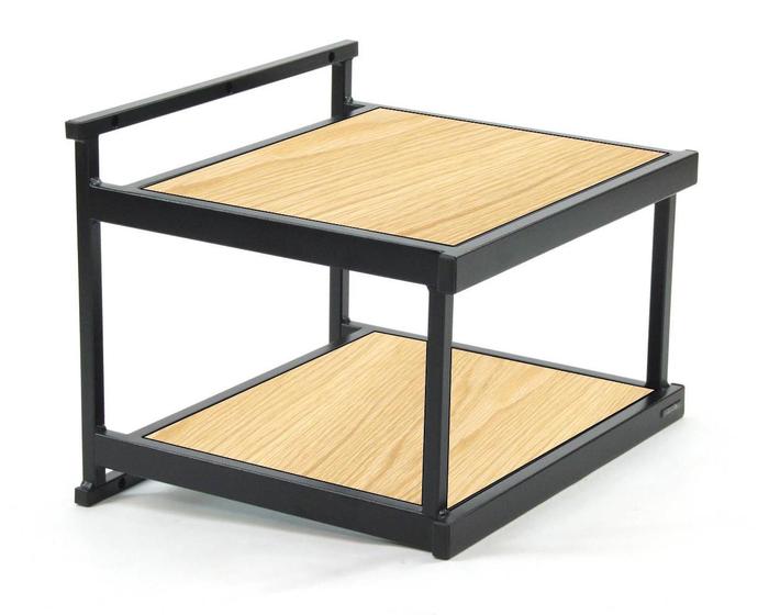 Apollo WT2 SE 2 Shelf HiFi Wall Support Black with Oak Veneer